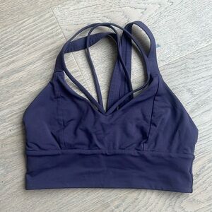 Lululemon strappy cross cross front purple grape sports bra